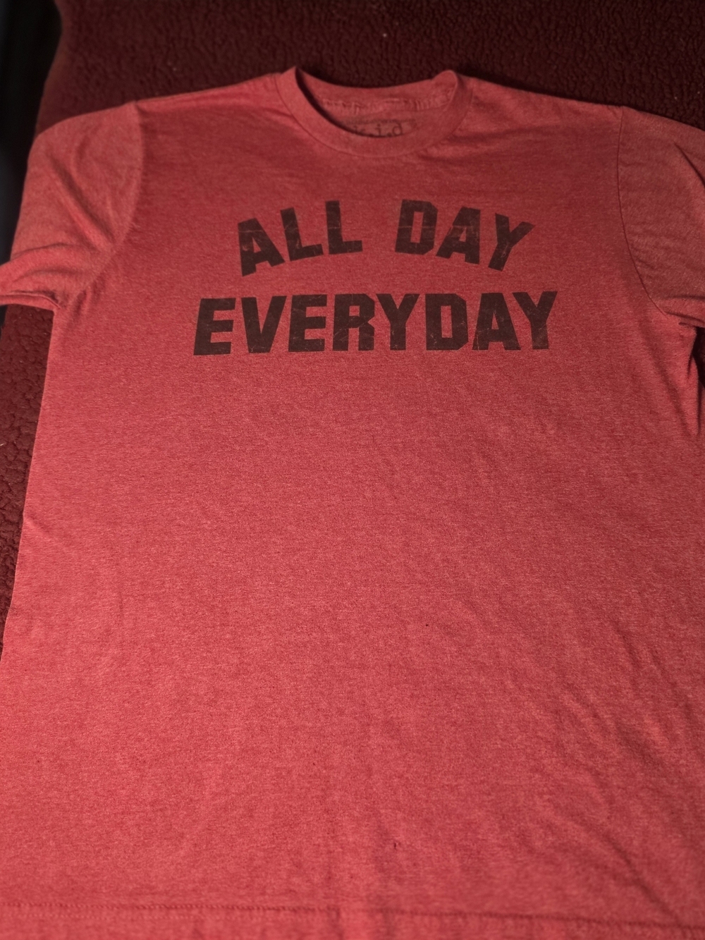 All Day Everyday Logo Red Short Sleeve Crewneck Tee, L